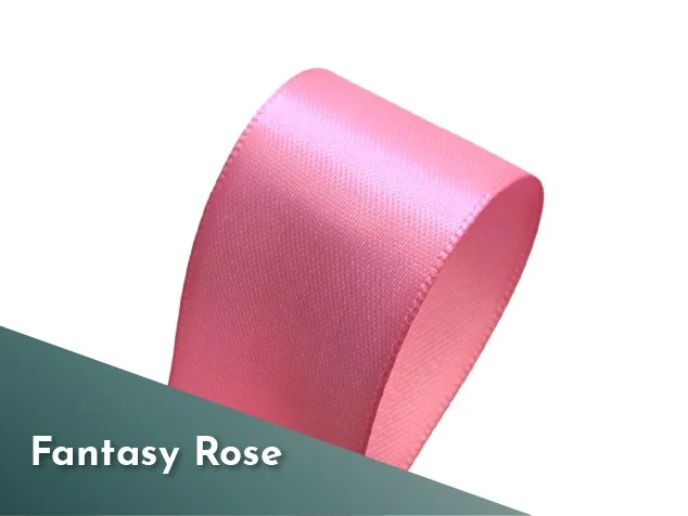 25mm 1 inch double sided satin ribbon polyester fantasy rose