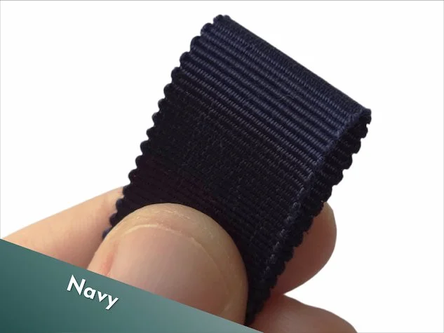 19mm petersham rayon ribbon navy blue