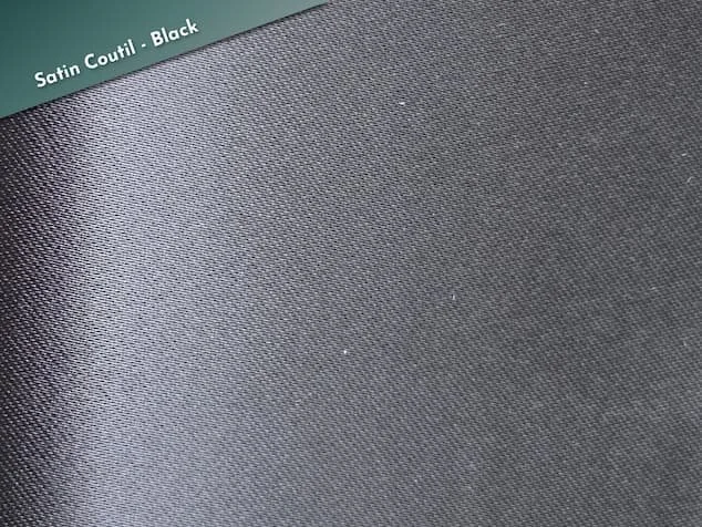 Black satin corset making fabric coutil smooth