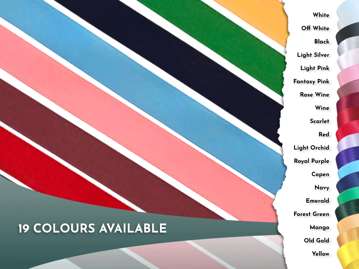 Double sided Satin Ribbon 13mm - Polyester - Per metre