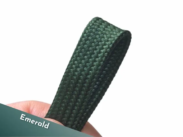 Polyester 10mm corset lacing in emerald