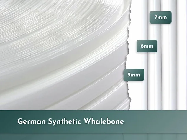 Roll of white synthetic boning made in Germany