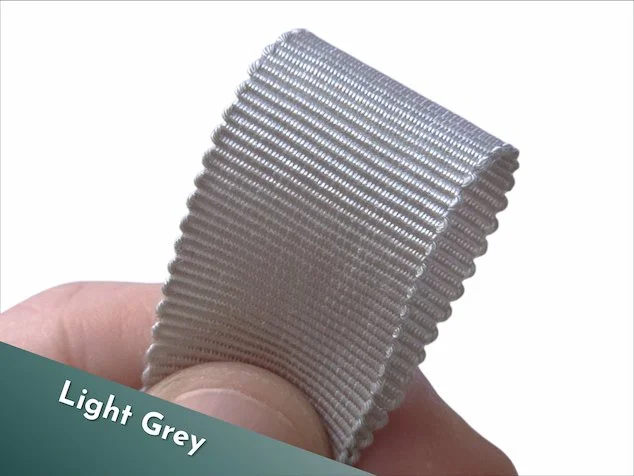 19mm petersham rayon ribbon light grey