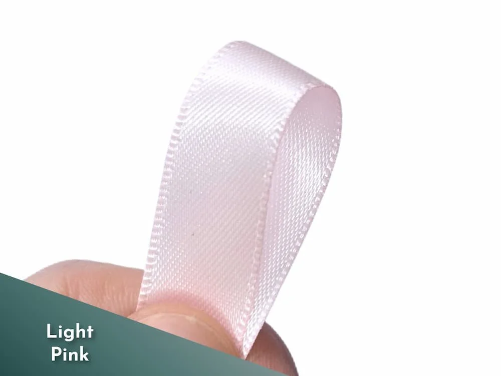 Light pink satin ribbon