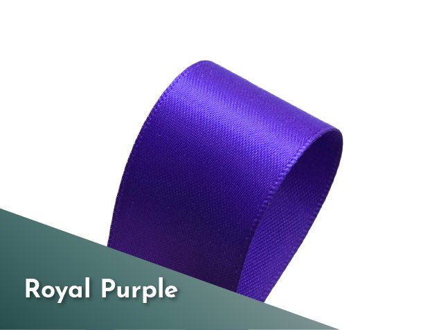 25mm 1 inch double sided satin ribbon polyester royal purple