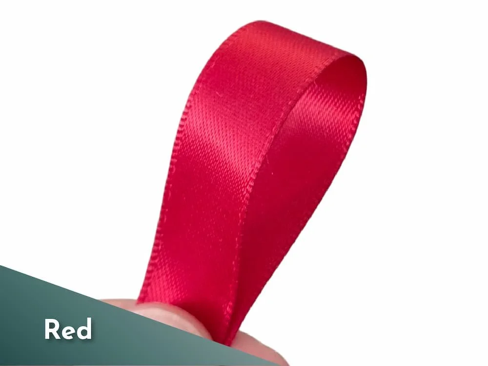 Red satin ribbon