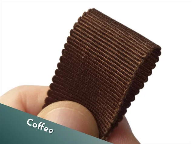 19mm petersham rayon ribbon coffee