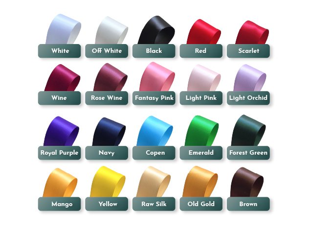 25mm 1 inch double sided satin ribbon polyester
