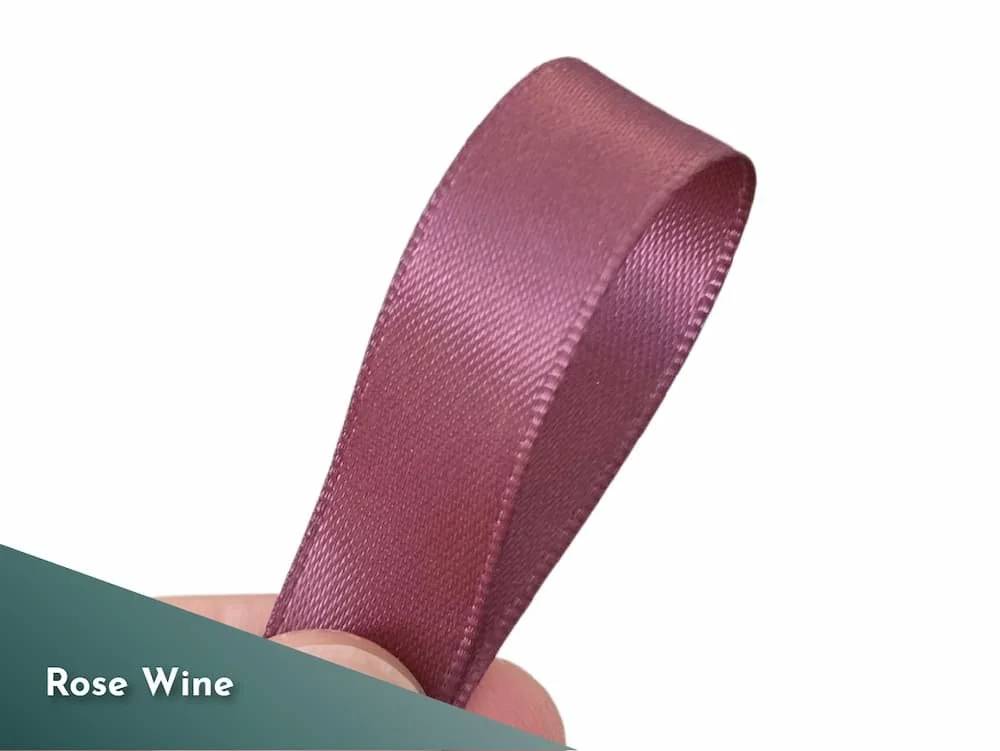 Rose wine satin ribbon