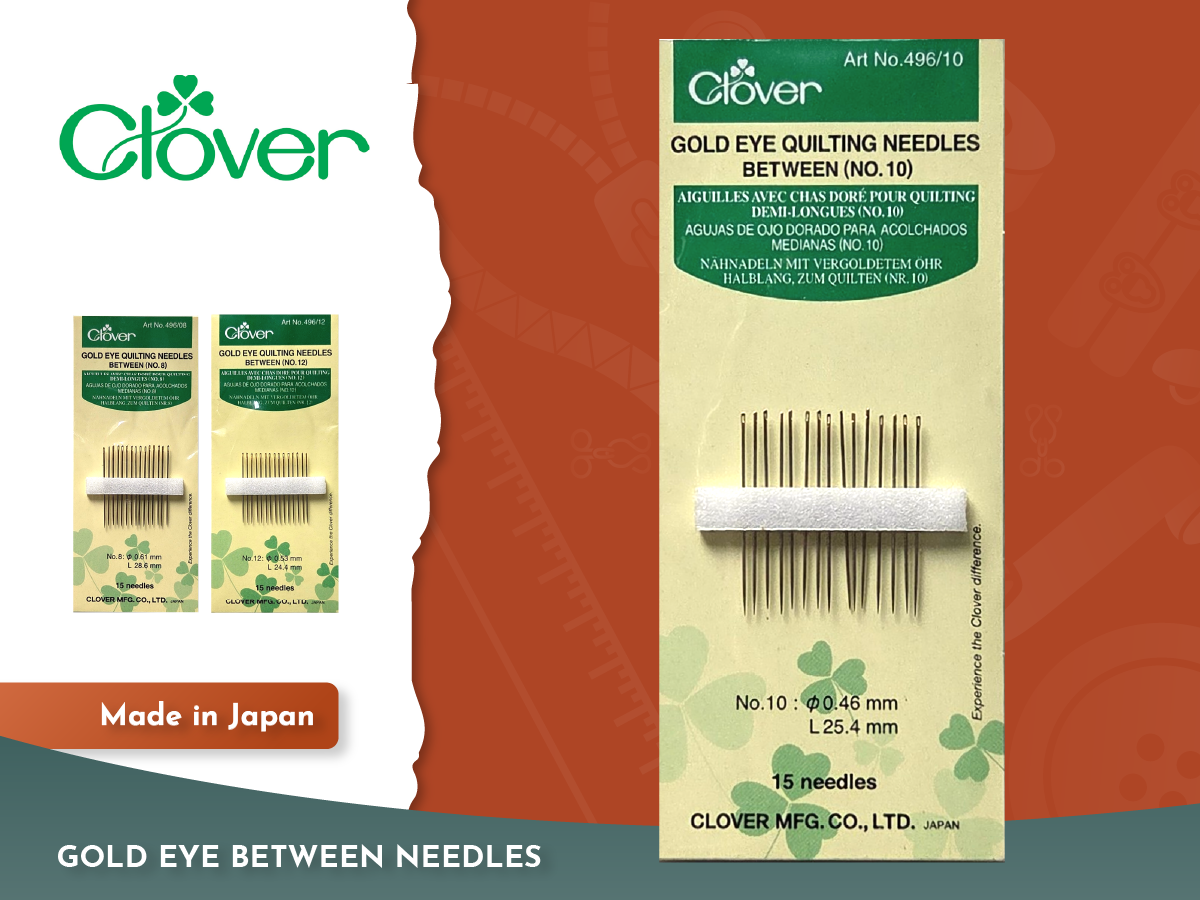 Clover Gold Eye Hand Sewing Needles - Betweens