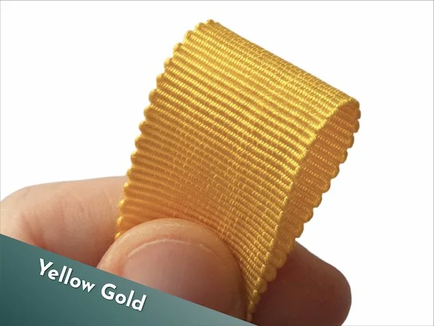 19mm petersham rayon ribbon yellow gold