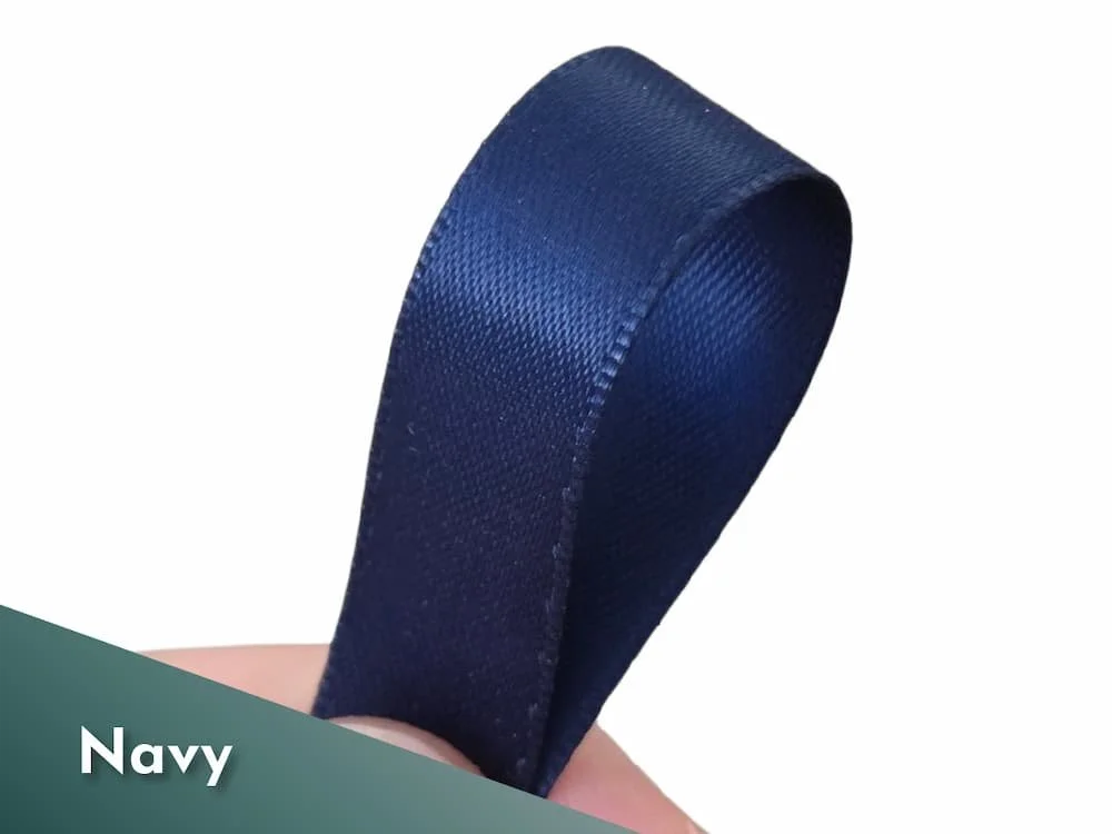 Navy satin ribbon