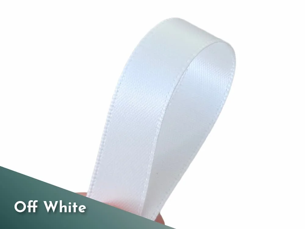 Off white satin ribbon