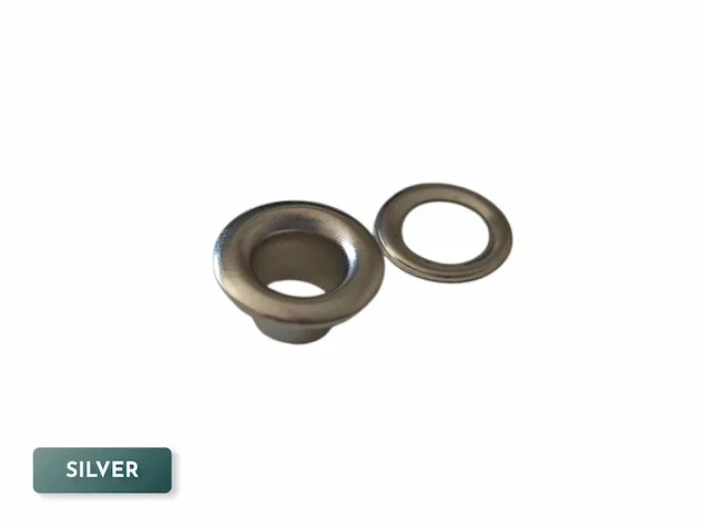 5mm silver metal eyelets with washers