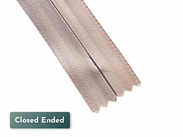 YKK #5 nylon invisible zipper close ended