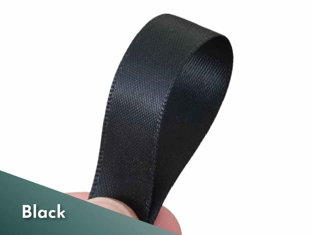 Black satin ribbon