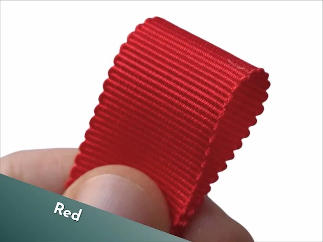 19mm petersham rayon ribbon red