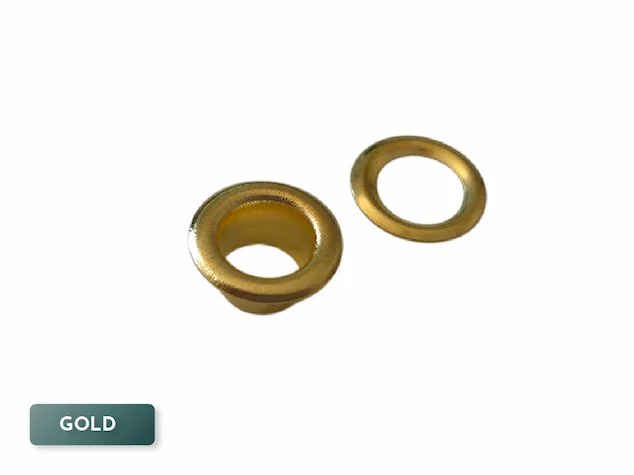 6mm metal gold eyelets with washers