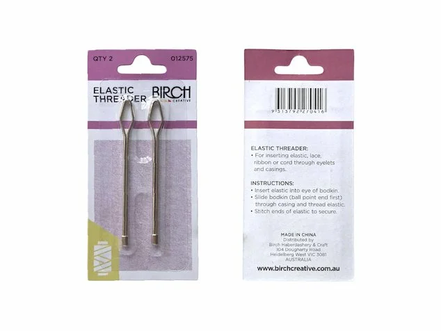 Birch Elastic Threader - 2 pack - For easy lacing
