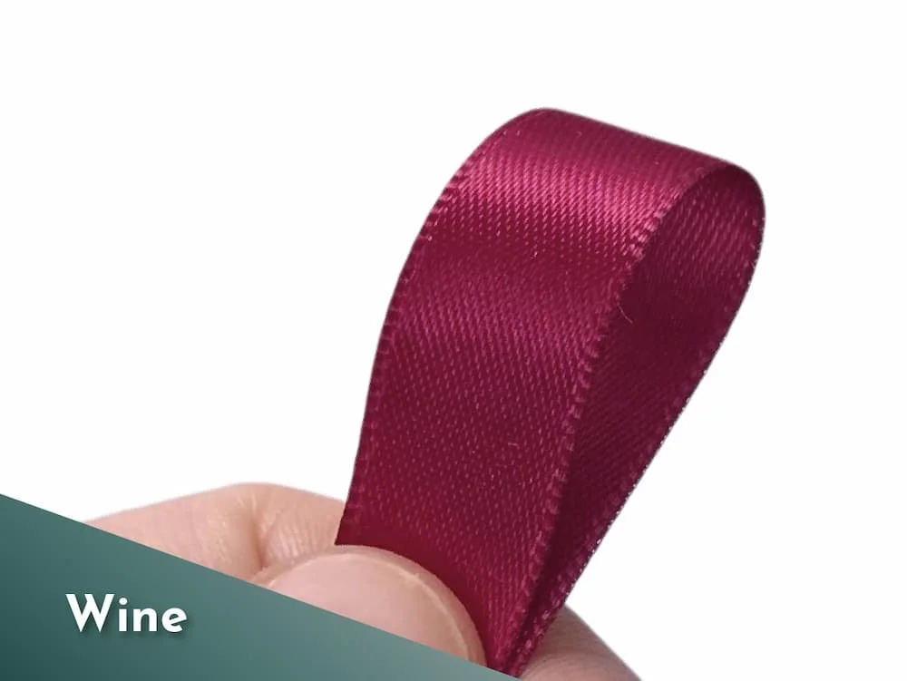 Wine satin ribbon