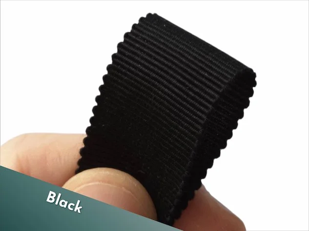 19mm petersham rayon ribbon black