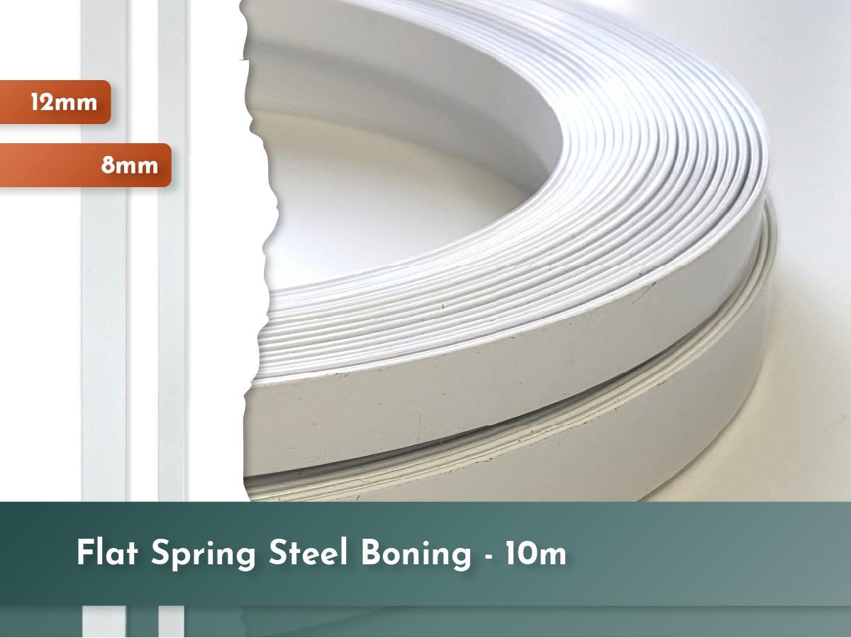 Flat Spring Steel Boning - 10m Continuous Rolls