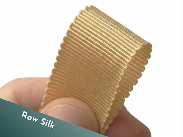 19mm petersham rayon ribbon raw silk
