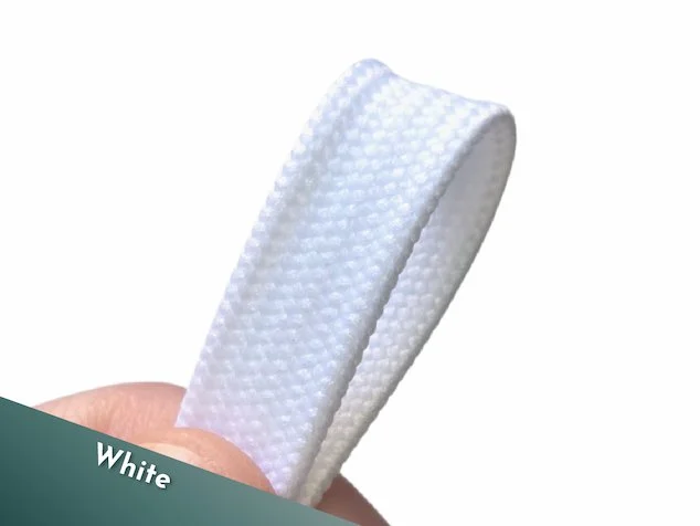 Polyester 10mm corset lacing in white