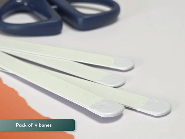 Flat spring steel boning pack of 4
