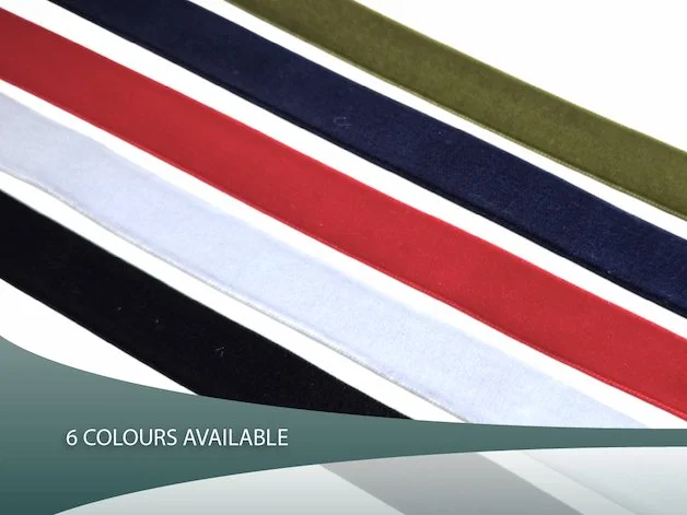 Velvet Ribbon - 16mm - Per metre - 6 colours
