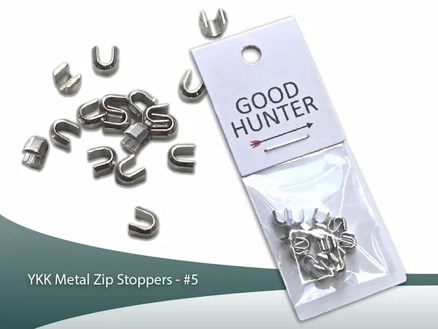 YKK Metal Zipper Stopper - #5 - Nickel Silver