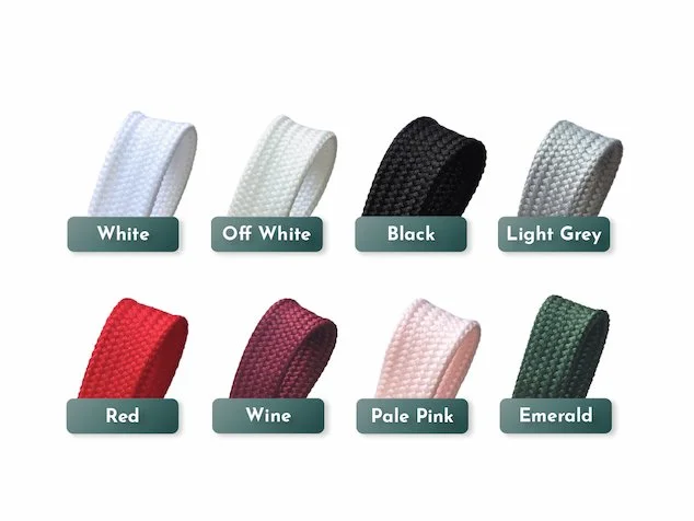 Polyester corset lacing in different colours by the metre