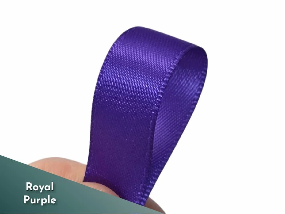 Royal purple satin ribbon