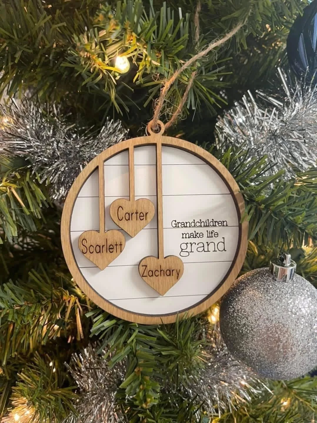 Grandchildren make life grand ornament