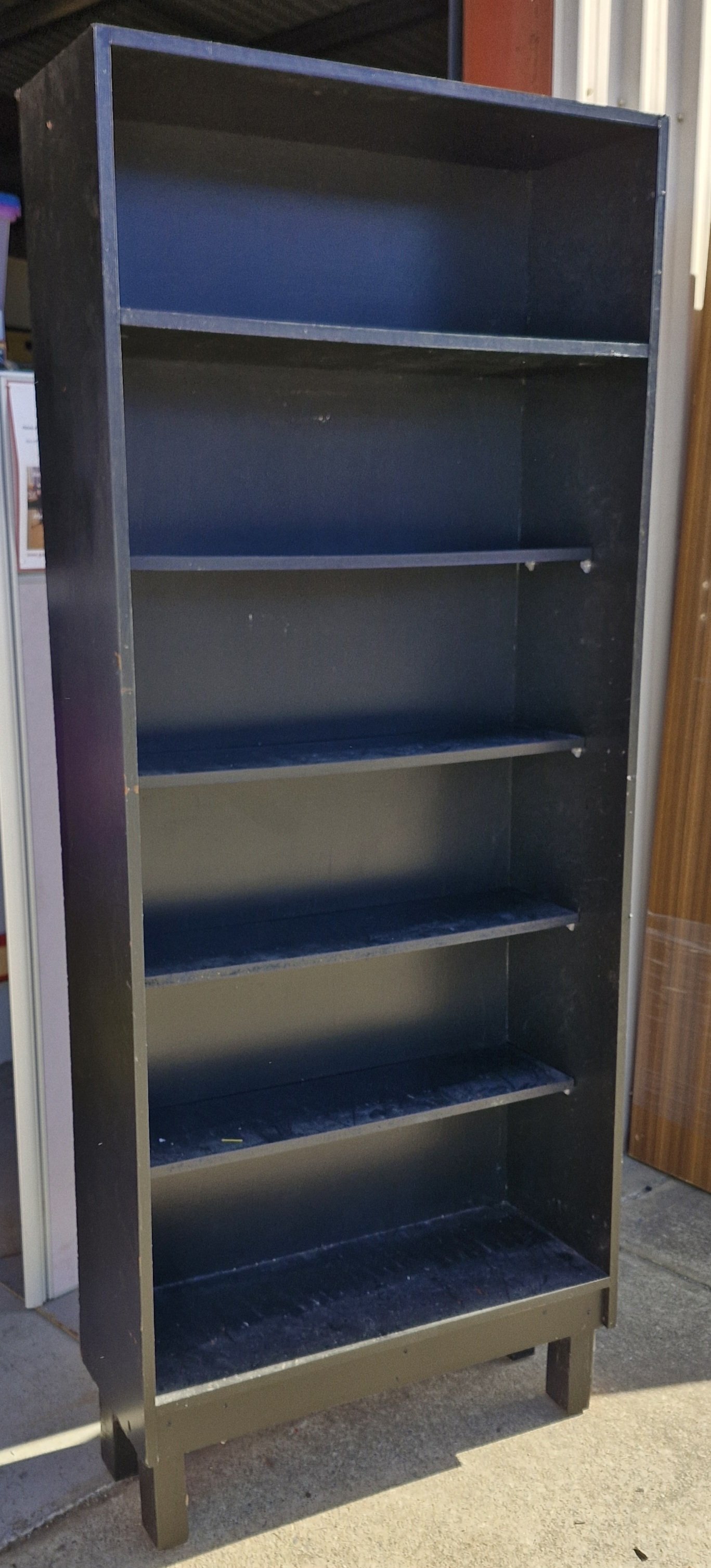 Tall Black 6 shelf Bookcase