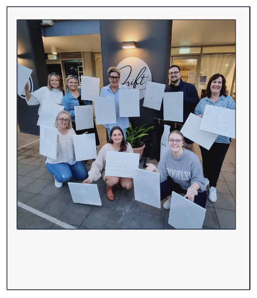 Team building group photo at workshop