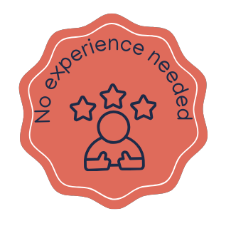 No experience needed badge