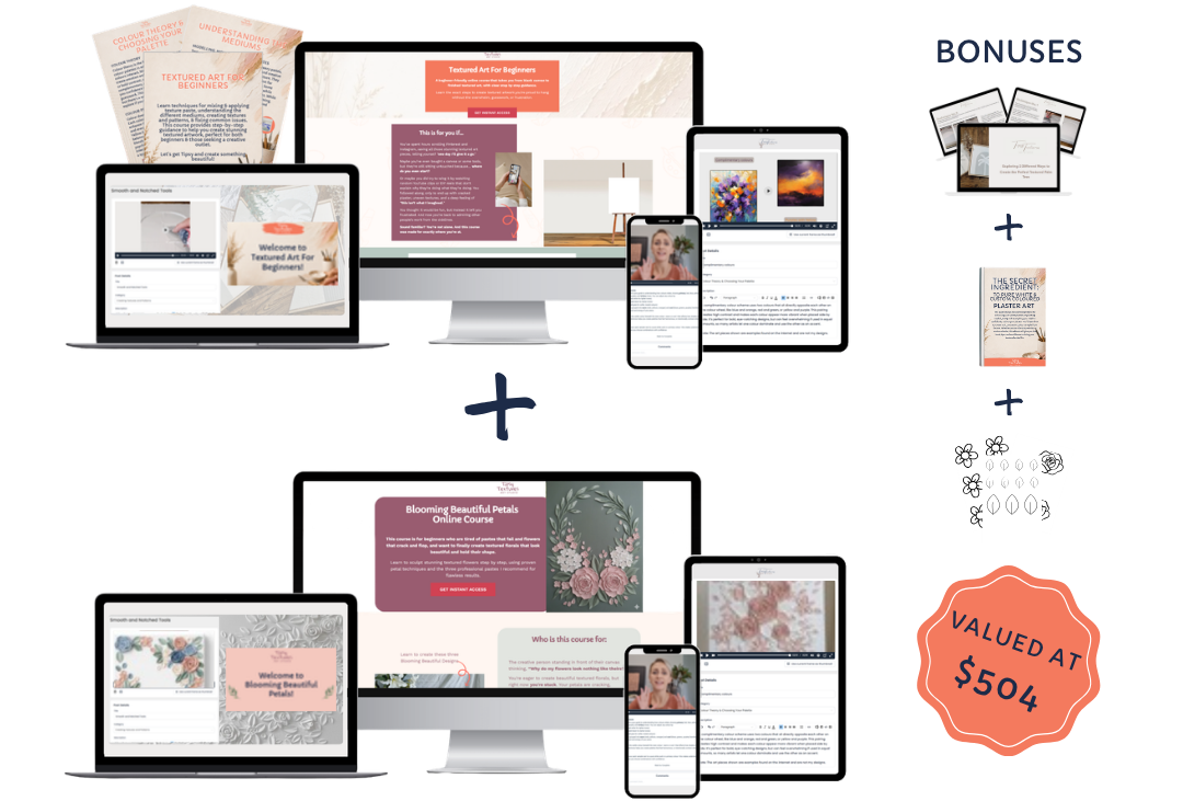 Bundle Textured art courses