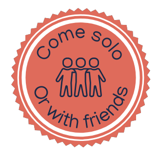Come solo or with friends badge