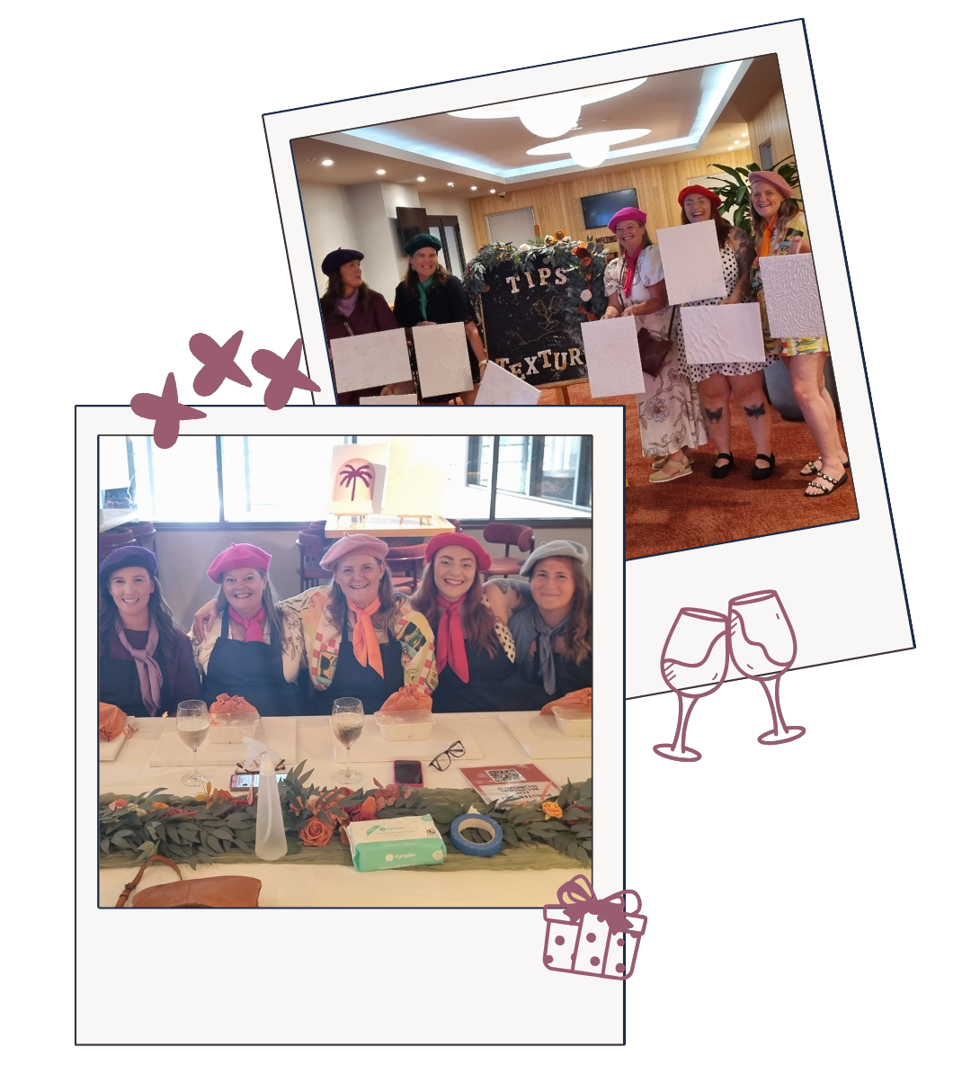Textured art workshop celebration