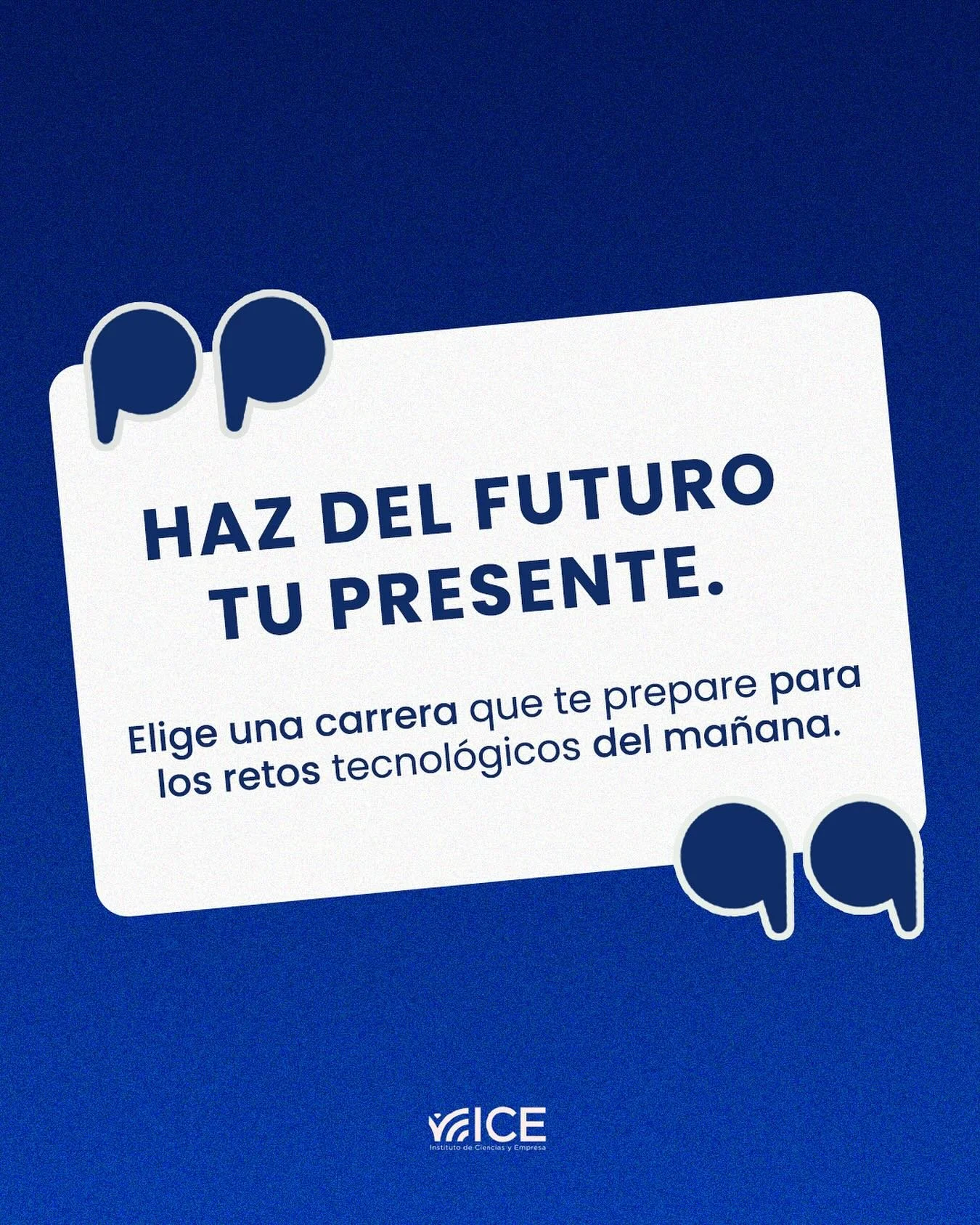 No esperes a que el futuro llegue. 

Adel&aacute;ntate, prep&aacute;rate y marca la diferencia hoy.

&iexcl;Ac&eacute;rcate con nosotros! 

📞https://wa.link/d1z4f3

#ICE #EducacionOnline #LiderazgoDigital #CrecimientoProfesional #AprendizajeDigital