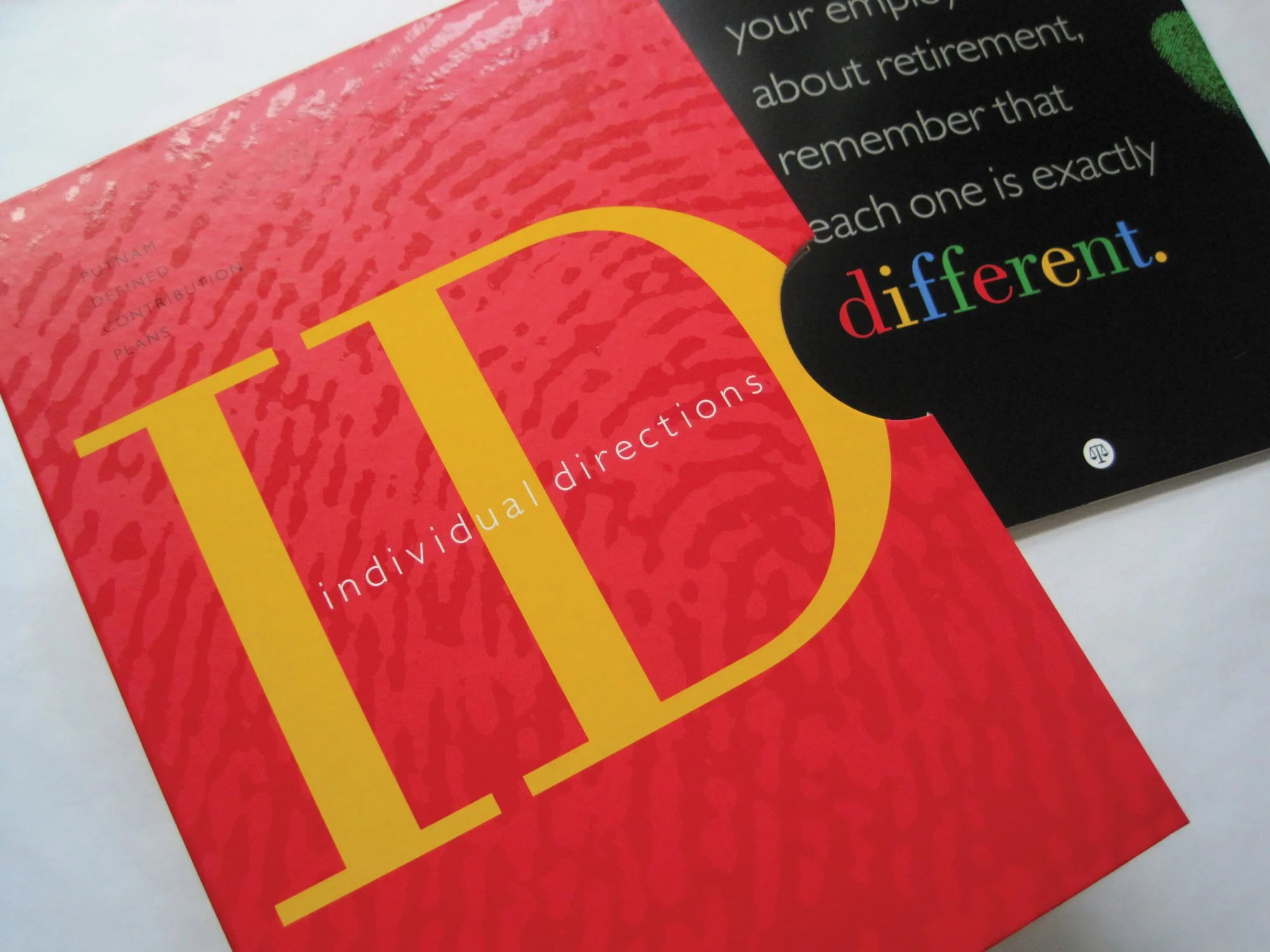 The thick chip board sleeve was wrapped with paper that utilized a spot gloss varnish “thumbprint”