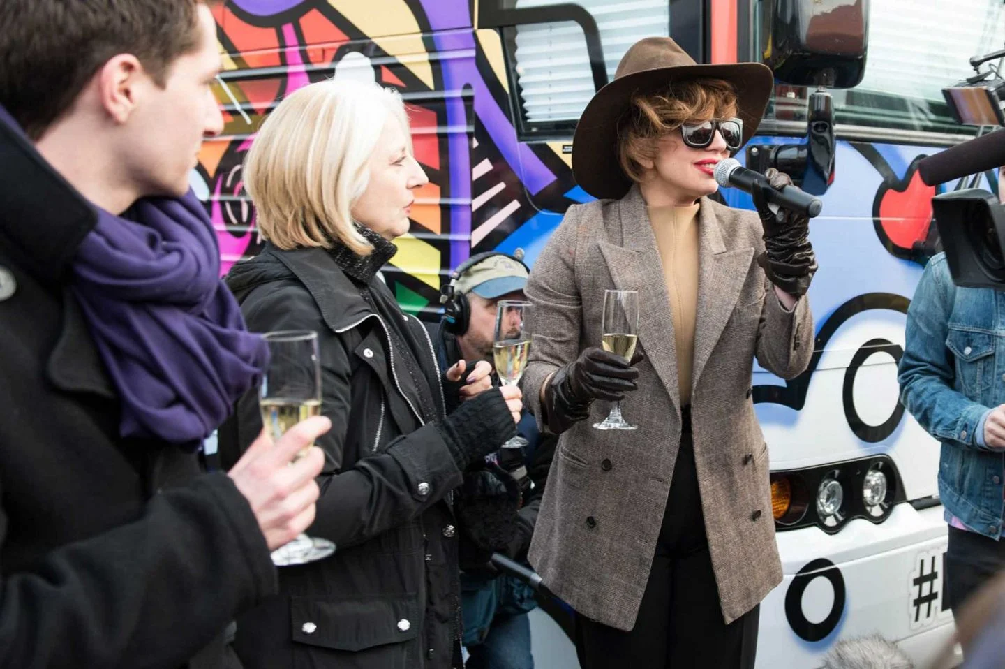 The launch of the Bus Tour, a pre-concert tailgate experience. 