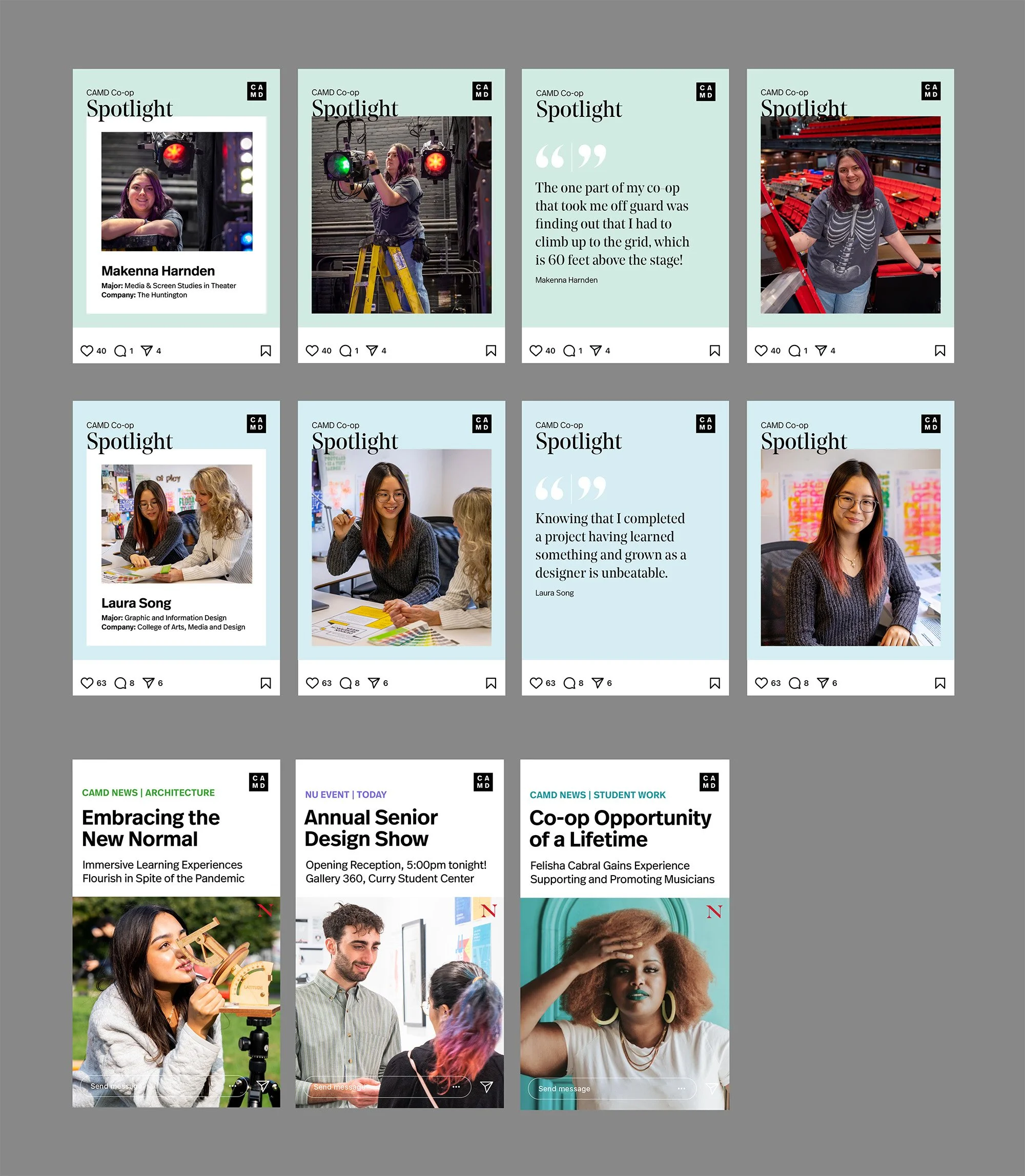 AFTER: Instagram posts, rebranded