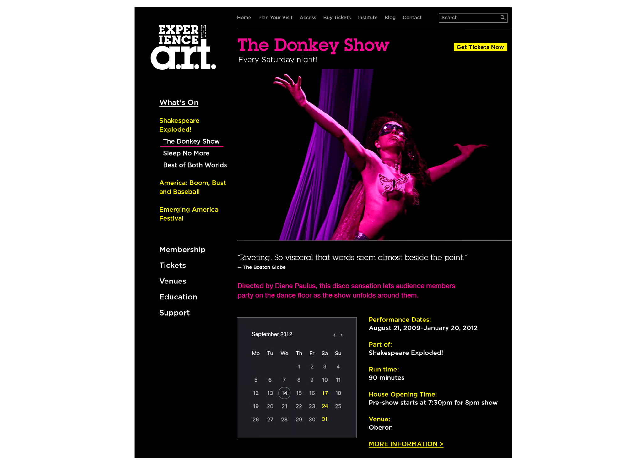 Rebranded website for americanrepertorytheater.org