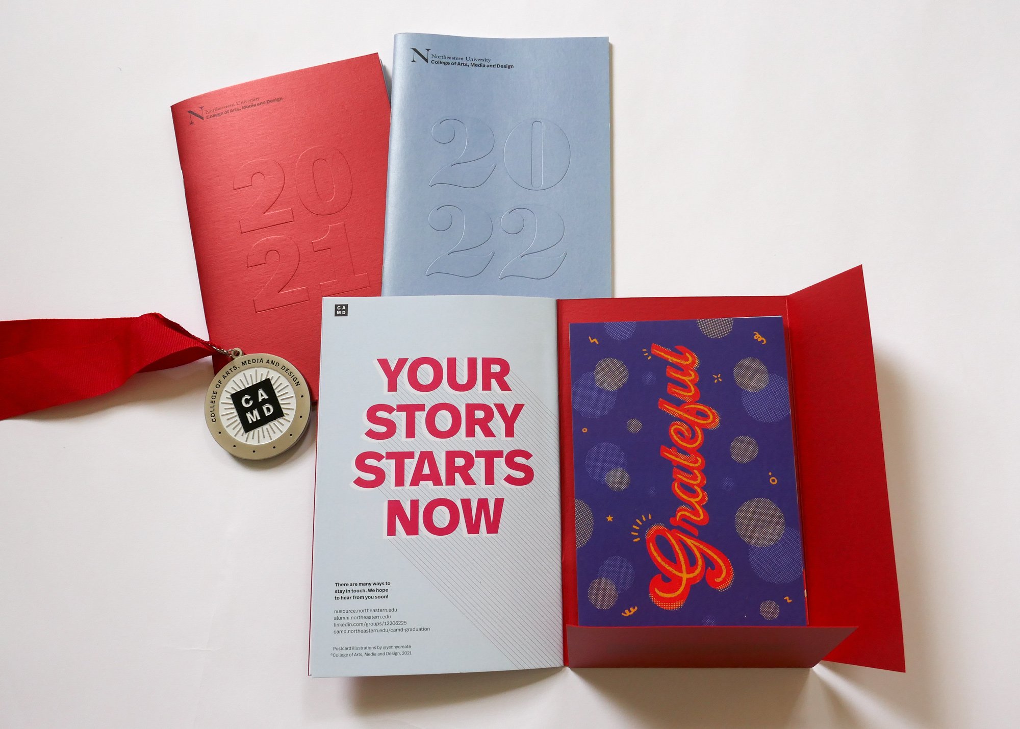 AFTER: Graduation program books and swag