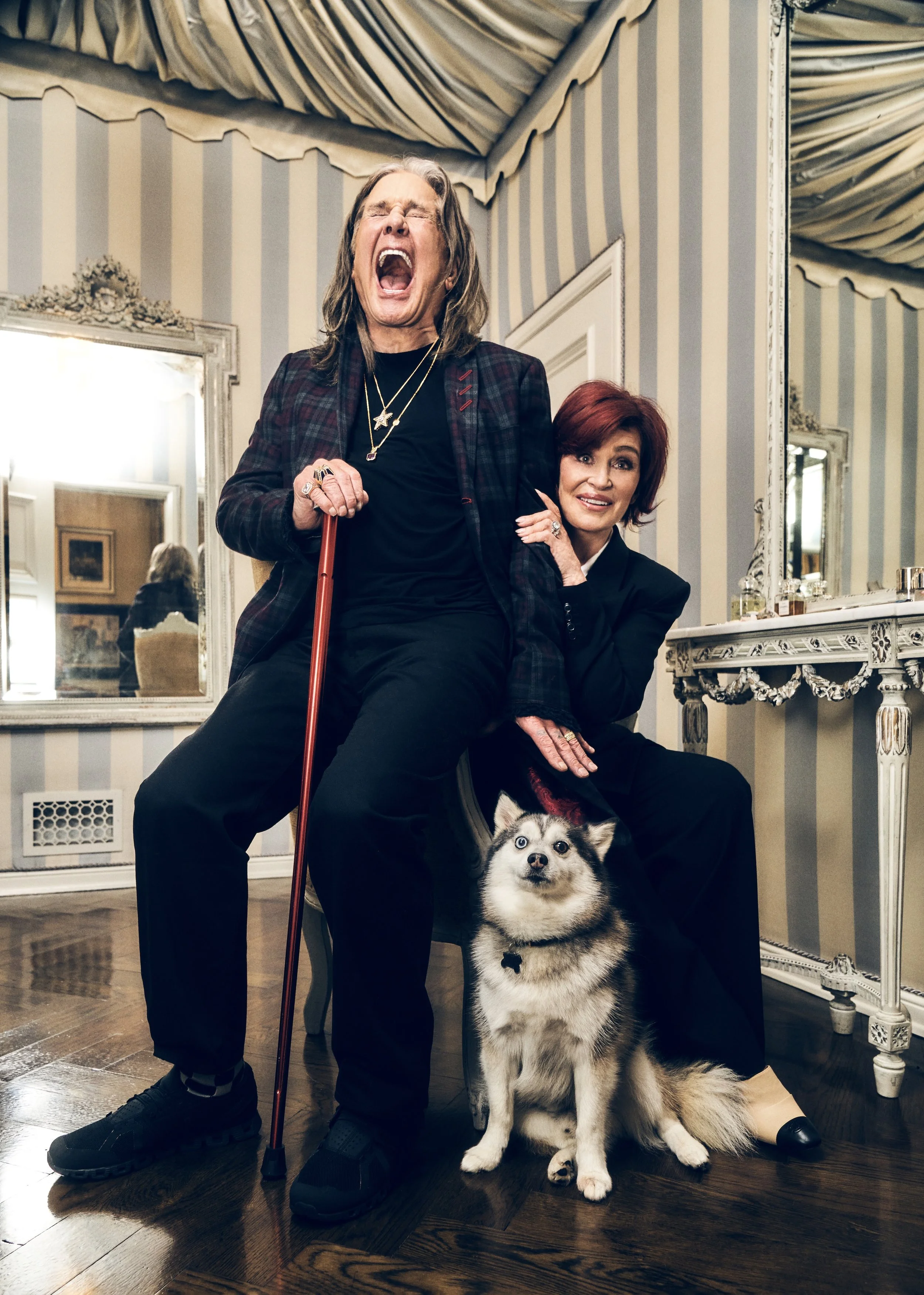 Ozzy, Sharon and Elvis Osbourne; Los Angeles, CA (2022)