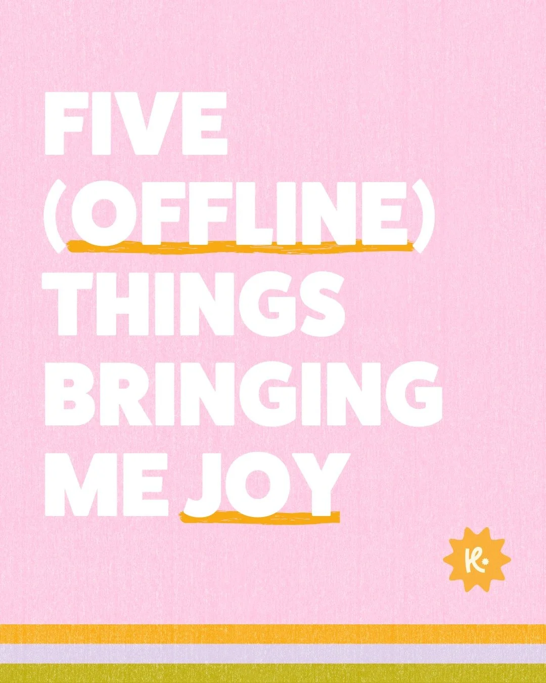 Did y'all know that I have a Substack newsletter? *It's Been a Week* is my little slice of the internet where I share thoughts on life, writing, parenting, and more!

This week, I'm sharing five offline things that are bringing me joy. Head on over t