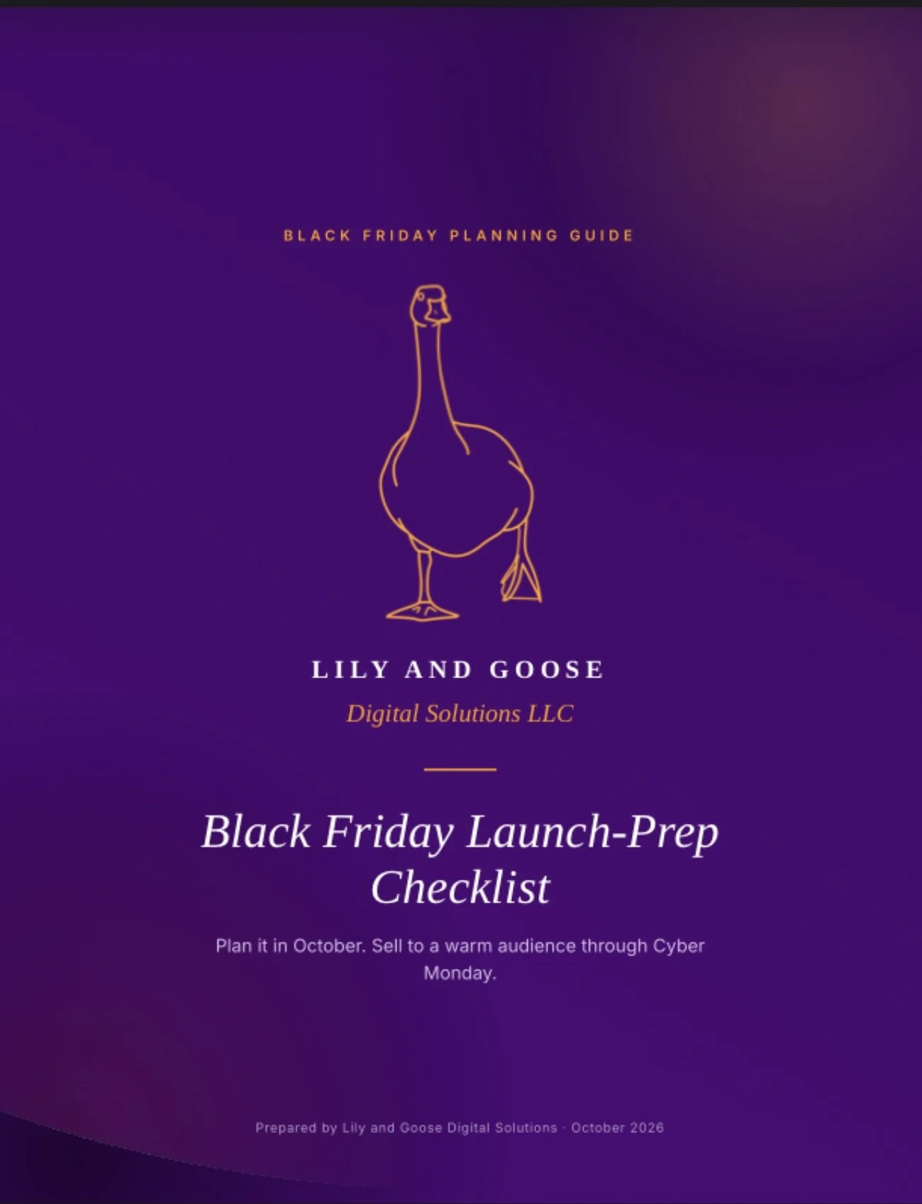 Black Friday Prep Checklist