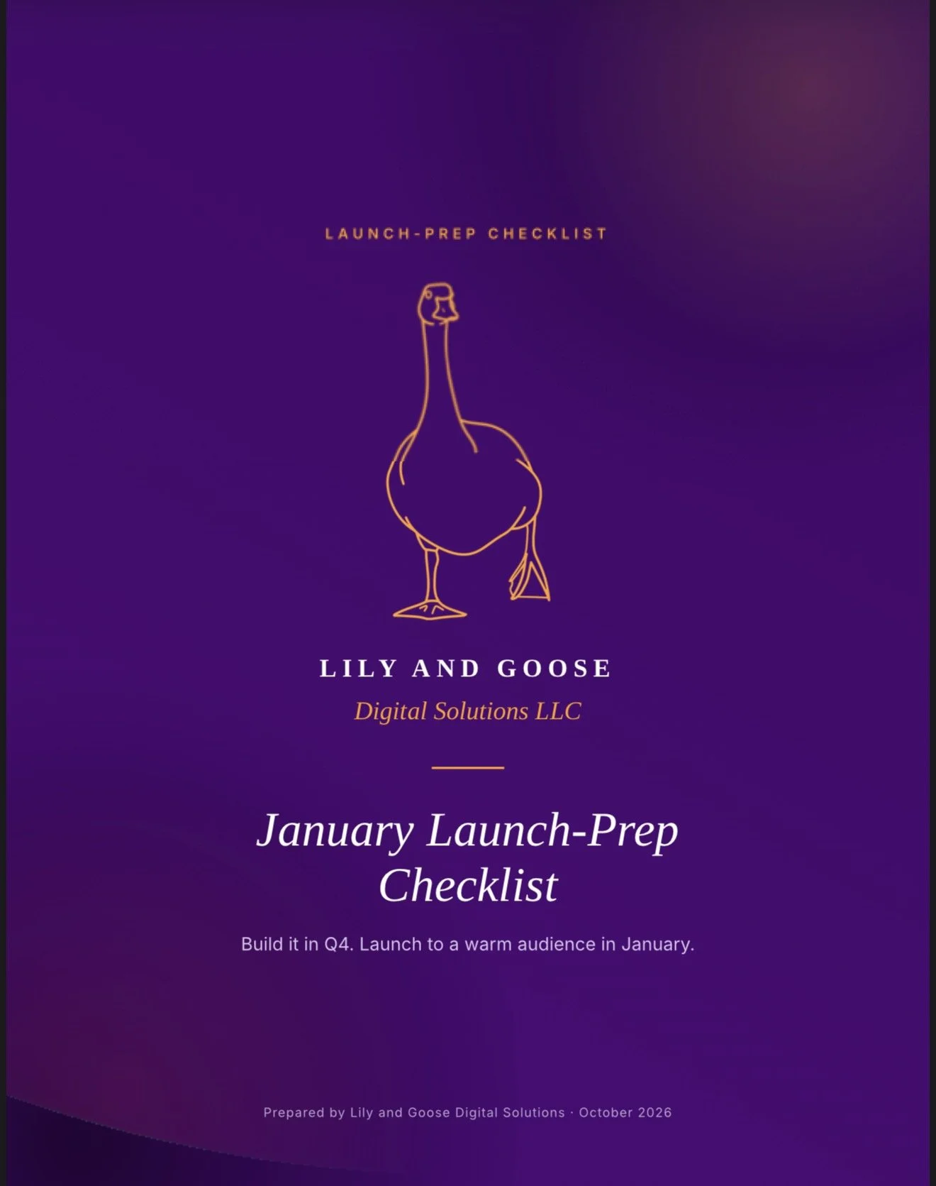 January Launch-Prep Checklist
